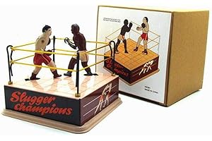 SUCHUANGUANG Estilo Vintage Juguete de hojalata Anillo de Boxeo Boxeadores de Lucha con Llave de Cuerda Regalo Retro