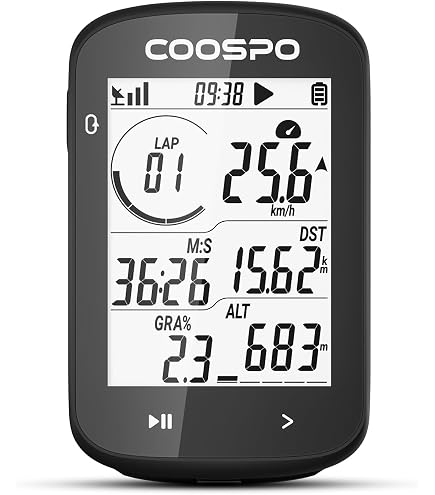 Ordinateur De Vélo CICLO PROTOS 105 - Affichage 4 Lignes (Vitesse, Distance, Temps) - Câblé - Noir