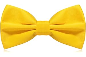 MAIANY Papillon Uomo, Regolabile Con Gancio Papillon Pre-legati in Tinta Unita Per Bambini Adulto Cravatta A Farfalla Già Annodato in Diversi Colori Per Feste Matrimonio Natale Fantasia