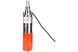 CAREDY Pompa ad acqua sommergibile, 1 '' 12V-0.8m³-35m Pompa a pozzo solare in acciaio inossidabile con pompa a coclea in acciaio inossidabile per navi, pescherecci, agricoltura, ecc
