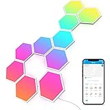 Govee Glide Hexa Pannelli Luminosi, RGBIC Smart Esagono Luci da Parete, WiFi Luci della Casa con Musicale, Funziona con Alexa