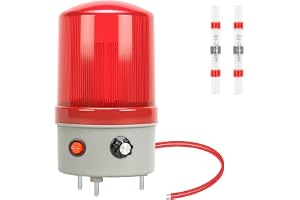 DAOKAI roterande LED-varning, industriell LED roterande stroboskop fyr varningslampor, 220 V akustisk optiklarm, nödvarning r