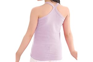 XINYUNZU Girls' Tank Top Cotton Cami Shirt Top Summer Sports Top Sleeveless Tank Top Plain Undershirt Leisure Tops Fashion Tank Top Children 1-13 Years Old