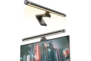 BlitzMax Lampara de Monitor 42 cm, Barra de Luz monitor, Temperatura de Color Ajustable, Atenuación Continua, Función de Memoria, Sin Reflejos Pantalla, Lampara Escritorio LED USB Hogar/Oficina/Juego