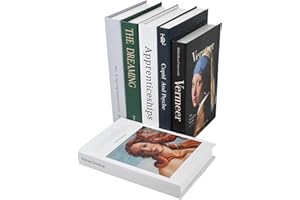 ELITECRAN 6 Pezzi Libri Decorativi, Set di Libri Finti Decorativi Moderni, Impilati Libro Falsi con Copertina Rigida, Libro da Esposizione Falso per la Decorazione di Tavolini da Caffè/Scaffali (C)