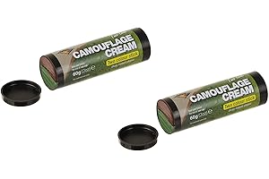 BLNTACKLE76 Set 2 Stück zweifarbiger Tarnschmink-Stift 2-Farben braun & grün Tarnschminke Camouflage make up + gratis Glück Aufkleber