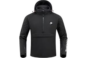 IRON JIA'S IRON JIA’S Veste Moto Homme Toutes Saisons Épaulettes et coudières CE Doublure Amovible pour Protéger du Froid et du Vent M