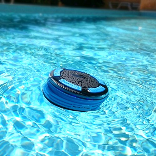 Duschradio – Hydro-Beat-Beleuchtung. IPX7 – vollständig wasserresistenter Bluetooth Radiolautsprecher mit LED- Beleuchtung. Aufladbar über Micro USB. (Blau und Schwarz) - 7