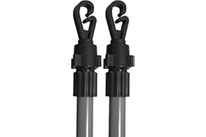 Amari Bargains Washing Line Prop – Telescopic Laundry Support Pole – 2.4M Extending Heavy Duty Clothing Line Pole, Indoor and Outdoor Clothes Line Prop, Ideal for Home, Garden (2 x 8ft Washing Prop)