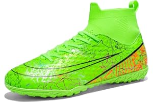 VTASQ Chaussures de Football Homme High Top Profession Athlétisme Entrainement Crampons de Foot Adolescents Plein Air Chaussures de Sport