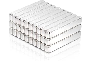 SWIHORAB 30 magneti forti, 25 x 4 x 3 mm, al neodimio, extra forti, magneti per lavagna magnetica, super forti, magneti rettangolari per armadio da cucina, ufficio, lavagna magnetica