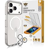 Buff iPhone Avantaj Paket - MagSafe Uyumlu Şeffaf Hybrid Kılıf + Easyfit 5D Ekran Koruyucu + Lens Koruyucu (Şeffaf (5D Glass)