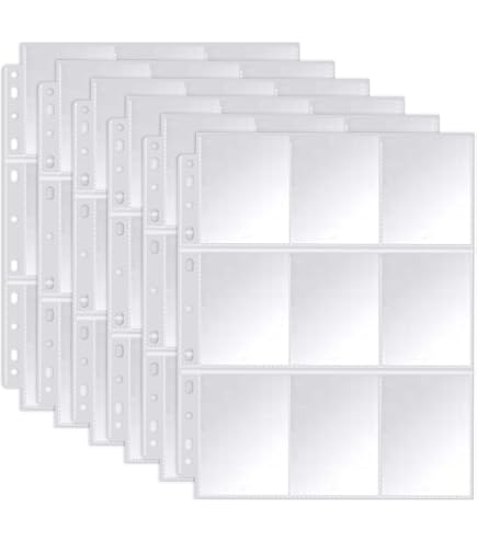 270 Pochettes pour Cartes à Collectionner, Double Face 9 Pochettes, Feuilles de Cartes Ultra Transparentes 11 Trous pour Classeur à Anneaux 2/3/4, Pochettes pour Cartes de jeu, Football 270 Pochettes pour Cartes à Collectionner, Double Face 9 Pochettes, Feuilles de Cartes Ultra Transparentes 11 Trous pour Classeur à Anneaux 2/3/4, Pochettes pour Cartes de jeu, Football