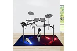 YEMELI Drum Rug,Drum Mat, Non-Slip Soundproof Carpet, Professional Rectangle Electronic Jazz Drum Kit, For Bass Drum Snare And Other Musical Instrument Mat-P-200 x 160 cm