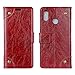 Produktbild BINGRAN Xiaomi Mi Mix 2S Hülle, Nappa-Textur PU Leder TPU Innen Standfunktion Karteneinschub und Magnetverschluß Schale Schutzhülle Tasche Etui Flip Hülle für Xiaomi Mi Mix 2S 5.99" Burgundy