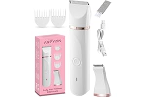 AREYZIN Lady Shavers for Women & Electric Shavers for Women,2024 Painless Womens Electric shavers,Womens Shaver for 2 Replaceable Snap-in Ceramic Blade Heads for Face Arm Bikini Armpit,IPX7,White