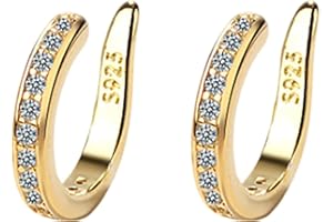 GENERIC Pendientes Corrector Orejas Soplillo Mujer Pendientes Clip sin Perforación Brillantes Correctores de Orejas Aretes Ligeros sin Perforación