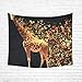 Produktbild InterestPrint Custom Home Decor Giraffe Baumwolle Leinen Wand Tapisserie 152,4 x 129,5 cm