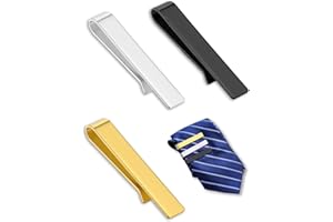 BPTRKOM 3 Pezzi fermacravatta Sottile - Uomo da Matrimonio d'Affari in Acciaio Inossidabile,per Commercio Business, Accessori Camicia Regalo per Lui Fidanzato papà (Argento/Oro/Nero)