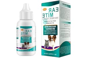 LAMALA Tratamiento de ácaros para perros y gatos, para mascotas, para limpiar los oídos de mascotas, para perros, gatos, EarMite