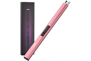 SINPY Candle Lighter Electric Lighter Rechargeable USB Long Lighter Arc Lighters for Candles Camping Family Use (Rose Gold), a