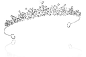SMOMEND Corona Nuziale In Cristallo, Tiara Strass Diadema Sposa Corona Matrimonio Coroncine Sposa Corona Regina, Corona di Cristallo Nuziale, Feste E Compleanni Corona Principessa Bambina