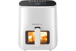 Melchioni Family | MARIANNA NEW Friggitrice ad Aria 5L Air Fryer Compatta con Contenitore Antiaderente, Display Touch, 7 Programmi, Timer 60 min, Temperatura 80°-200°C, 1500W