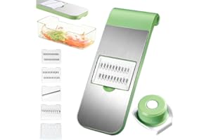 ODIWEN Mandolina Affettatrice di verdure, Tagliaverdure Mandolina, Mandolina per Verdure, Tagliare Con 5 impostazioni della lama, Affetta Verdure, Affettatrice cetrioli per verdure frutta aglio