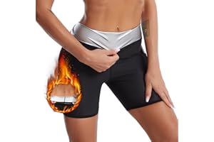 LIPIODOL Pantalon de Sudation Femme Taille Haute Short Sudation Sport Pantalon Sauna Amincissante Legging Lifting des Fesses, Obtenir Ventre Plat Anti Cellulite pour Minceur Fitness Jogging Yoga