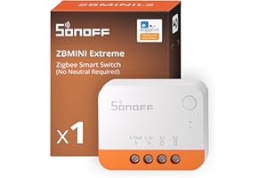 SONOFF Zigbee Smart Switch, nessun conduttore neutro richiesto, funziona con Alexa e Google Home, richiede gateway Zigbee