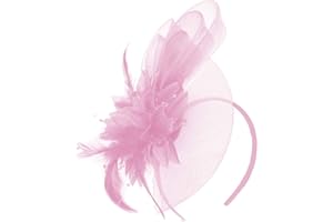 Caprilite Flower Wedding Races Party Fascinator Net Hat and Feathers