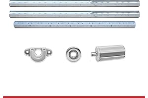 ALBE HAUS GARTEN SONNENSCHUTZ albe Rolladenwelle SW40 Stahlwellenset für Kästen bis 295 cm inkl. Lager und Kapsel
