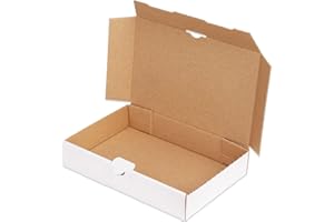 kartonprimus Maxibriefkartons 240 x 160 x 45 mm MB-3 weiß Maxibrief Karton Faltschachtel stabil Versandkarton für Post DHL Versand DIN A5 Warensendung Büchersendung Versandschachtel (50 Stück)