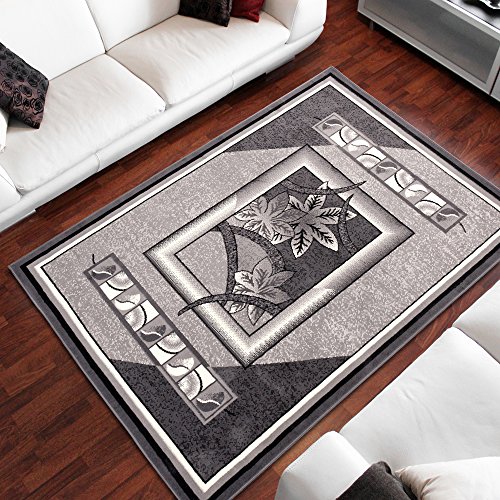 DESIGNER TEPPICH WOHNZIMMER TEPPICH SCHÖN MUSTER IN GRAU CREME (300x400 cm)