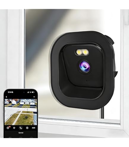 Yanmis 2K Raamcamera, 2,4 GHz en 5 GHz WiFi-binnencamera voor Huisbeveiliging, met AI Full-colour Nachtzicht, PIR-bewegingsdetectie, Anti- glare