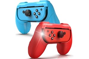 GAMSURFING Hand Grip for Nintendo Switch Joycons/Switch OLED Controller Game Accessories with Joy-Cons Handheld Joystick Remote Control Holder Controller Kit for Nintendo Switch, 2 Packs