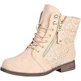 Elara Bottines Femme Bottes à La Cheville Chunkyrayan, Camel Rezé, 38