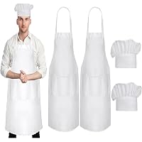 Chapeau De Cuisine DECARETA 2 Pièces - Toque Chef Respirante Ajustable - Noir - Polyester/Coton