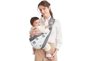 Tragetuch Baby, Mumgaroo Babytrage Neugeborene ab Geburt, On the Go Multifunktionale, für Babys von 0 bis 36 Monaten, Kleinkinder bis 15kg（Grau und Weiß）
