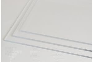 RUUDRASCOTT A2 (600MM X 420MM) Clear Acrylic Perspex Plastic Sheet - 2mm, 3mm, 4mm Thicknesses (2mm thick)
