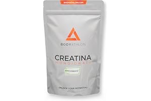 BODYATHLON Creatina Monoidrata Creapure® Polvere 500g- 100% Creatina Creapure- Per Allenamento- Aumenta massa muscolare, la forza e la resistenza- Senza Sapore- Fine e Solubile- Include Dosatore- Vegan
