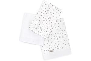 Ti TIN | Conjunto de Sábanas para Minicuna de 50x80 | Pack de 3 Piezas (Encimera + Bajera Ajustable con Elásticos + Funda Almohada) | Ropa para Cuna | Popelín 100% Algodón