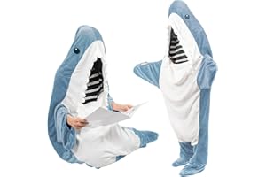 ‎NICEKOOL nicekool Hai Decke Anzug Erwachsene zum Anziehen, Kostüm Hai Decke Schlafsack, Super Weich, Gemütlich, Interessant, Geschenk für Erwachsene, Teenager, Hai-Liebhaber