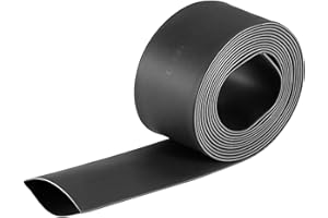 TOP-VIGOR 22mm Heat Shrink Tubing, 2M Length Heat Shrink Sleeving, 2:1 Ratio Heat Shrink Tube for Electrical Insulation, Repairs, Wrap Cable, Wire Connectors, Black