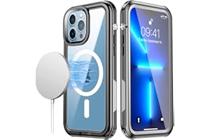 AICase Funda Impermeable para iPhone 13 Pro MAX Compatible con MagSafe.Resistente a la Nieve, al Polvo y a los Golpes, Funda Protectora subacuática con certificación IP68 para iPhone 13 Pro MAX