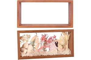 AIRFUL 3D Bilderrahmen, Transparent auf beiden Seiten, 26 x 13cm-Tiefer Rahmen für Objekte Blumen Große Schattenbox Vitrine Rahmen für Wandbehang oder Desktop