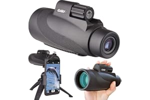 Gosky 12X50 High Power Prism Monocular Smartphone Holder and Handheld Tripod Kit- Waterproof/Fog-Proof/Shockproof Grip Scope -for Hiking,Hunting,Climbing,Birdwatching Watching Wildlife and Scenery