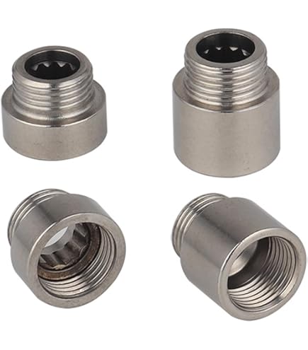 6 stuks kraanverlengingen 1/2 inch van roestvrij staal, verlengingen