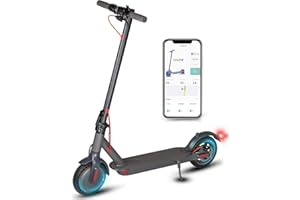 BIKIE WINDHORSE T1 Trottinette Electrique Adulte, Étanche|Réglable 8,5'' Pneu Solide, Trois Modes de Vitesse, Contrôle Simple de l'APP - Noir