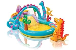 DECORUSH Piscine Gonflable Aire de Jeux Intex Dinoland 333x229x112 cm 57135EP